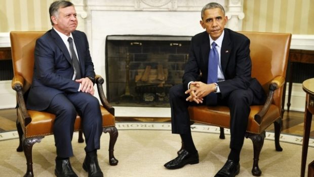 Jordánský král Abdalláh jednal v Bílém domě s Barackem Obamou