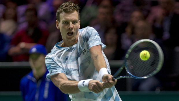 Český tenista Tomáš Berdych postoupil na turnaji v Rotterdamu do finále