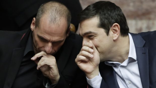 Zprava řecký premiér Alexis Tsipras a ministr financí Janis Varoufakis