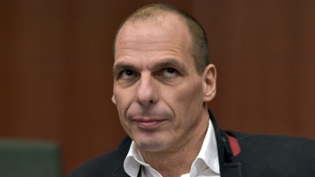 Řecký ministr financí Janis Varufakis při jednání v Bruselu