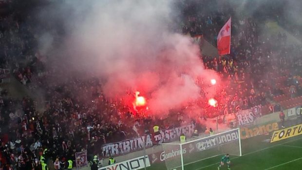 Fanoušci Slavie se vítězství svých oblíbenců nedočkali