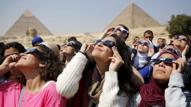 Zatmění Slunce pozorovali také obyvatelé Egypta