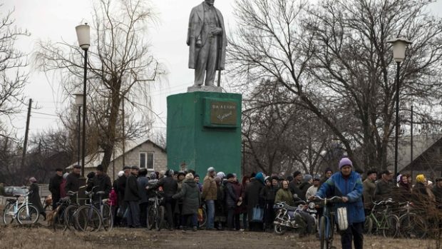 Socha Lenina v ukrajinském městě Debalceve