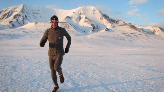 Petr Vabroušek při tréninku na North Pole Marathon