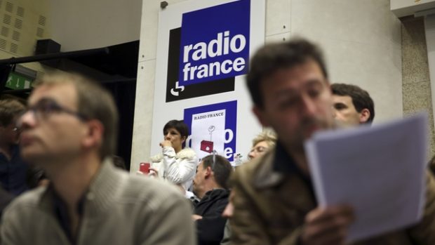 Stávkující zaměstnanci Radio France