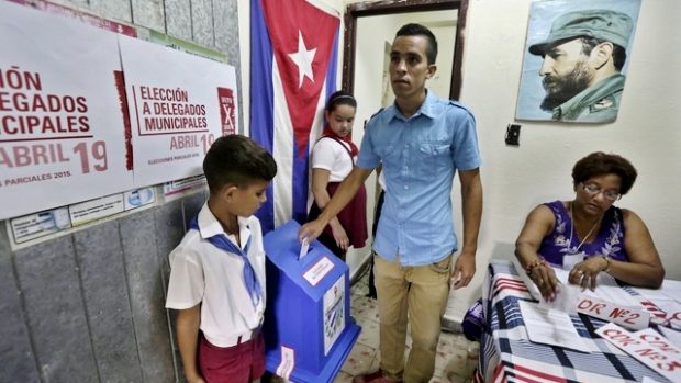 Volební místnost v Havaně