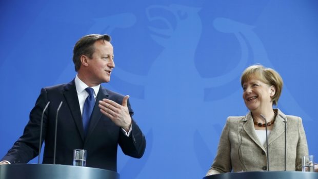 Německá kancléřka Angela Merkelová a britský premiér David Cameron