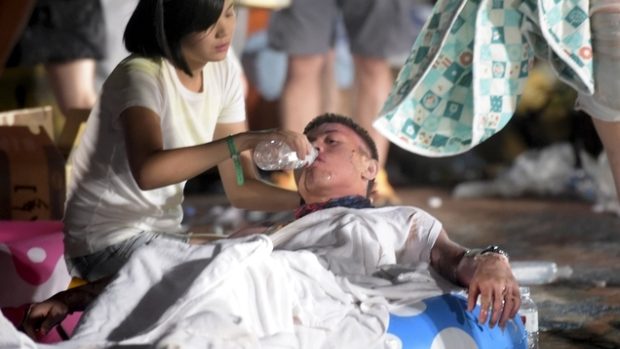 Zraněný po explozi v aquaparku na Tchajwanu