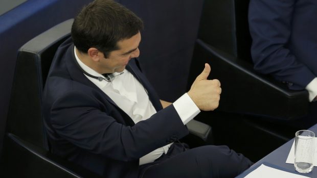 Řecký premiér Alexis Tsipras měl projev v Evropském parlamentu