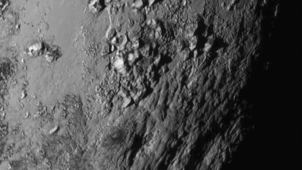 Detail povrchu Pluta