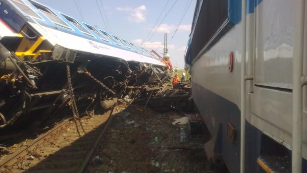 Nehoda vlaků u stanice Horažďovice-předměstí