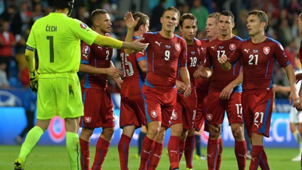 Čeští reprezentanti se radují z vítězství nad Kazachstánem