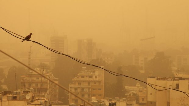 Písečná bouře v libanonském Bejrútu (8. září)