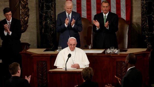 Papež František promluvil k oběma komorám amerického Kongresu