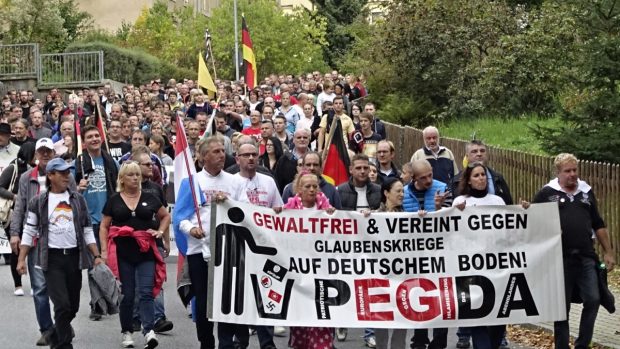 Demonstrace proti uprchlíkům v saské obci Sebnitz