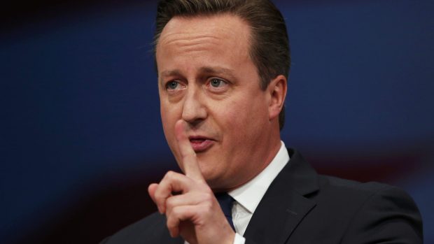 Britský premiér David Cameron na výroční konferenci Konzervativní strany v Manchesteru