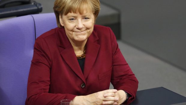 Německá kancléřka Angela Merkelová v Bundestagu