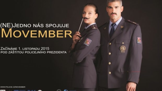 Policisté si nechají narůst kníry. V rámci projektu Movember tak upozorní na rakovinu u mužů
