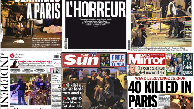 Titulky novin: Útok na Paříž