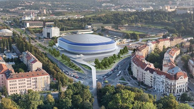 Návrh nového zimního stadionu v Brně