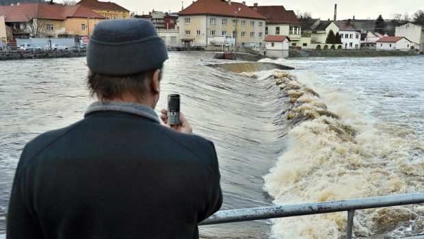 Otava v Sušici na Klatovsku dosáhla třetího povodňového stupně