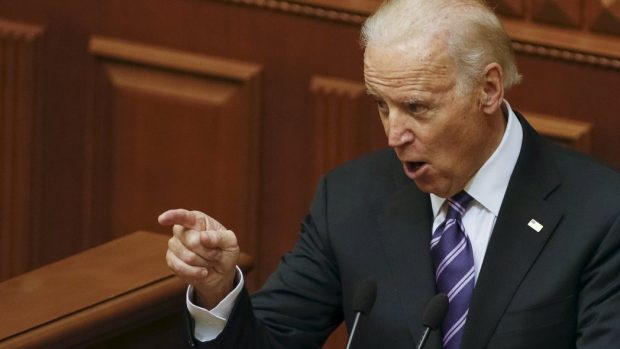 Americký viceprezident Joe Biden při projevu v ukrajinském parlamentu