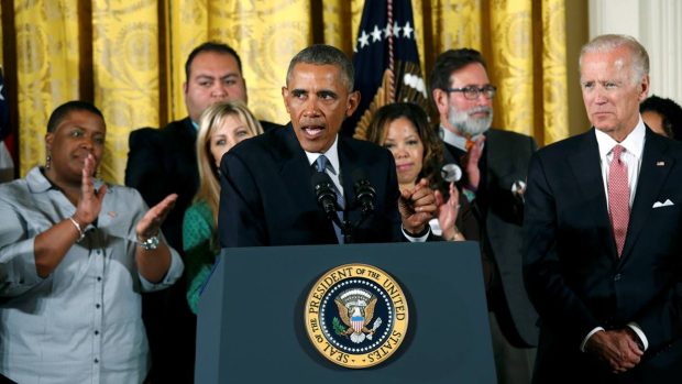 Americký prezident Barack Obama při projevu o omezení držení zbraní v USA