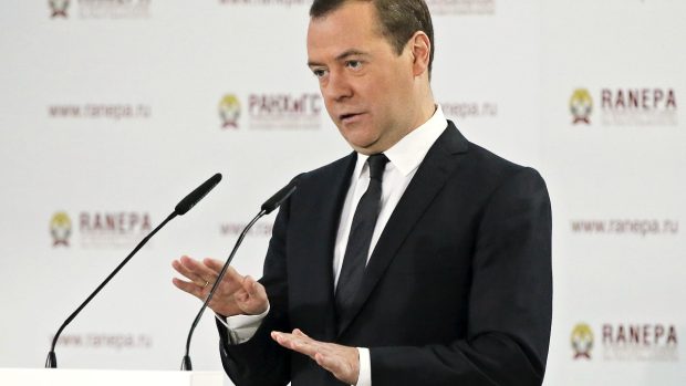 Ruský premiér Dmitrij Medveděv vystoupil na Gajdarovském ekonomickém fóru v Moskvě