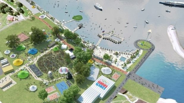 Takto vypadá vizualizace hlavního olympijského parku, který vyroste na Lipně