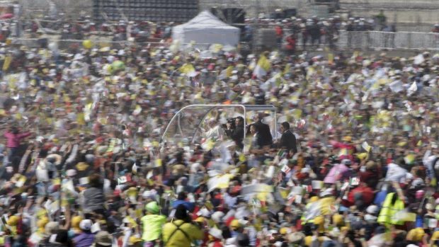 Kázání papeže Františka sledovalo v mexickém Ecatepecu 300 tisíc lidí