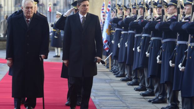 Prezident Miloš Zeman přijal na Pražském hradě slovinského prezidenta Boruta Pahora