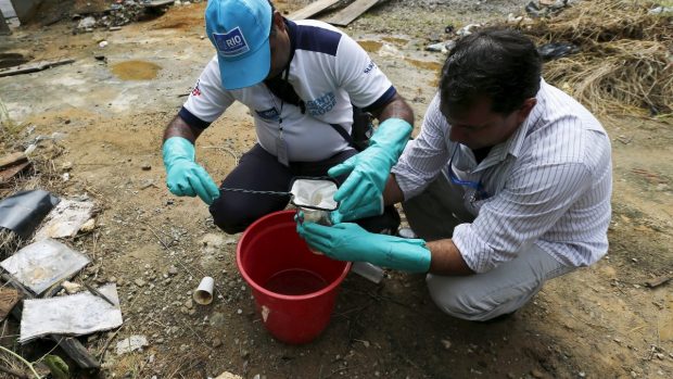 Pracovníci brazilských hygienických služeb se snaží zlikvidovat místa, kde se množí tropičtí komáři