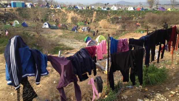 Uprchlický tábor na řecko-makedonském pomezí