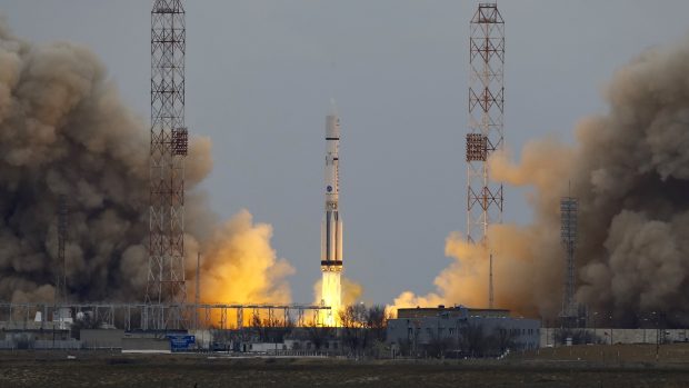 Evropskou sondu projektu ExoMars vynesla do vesmíru v březnu 2016 ruská raketa Proton