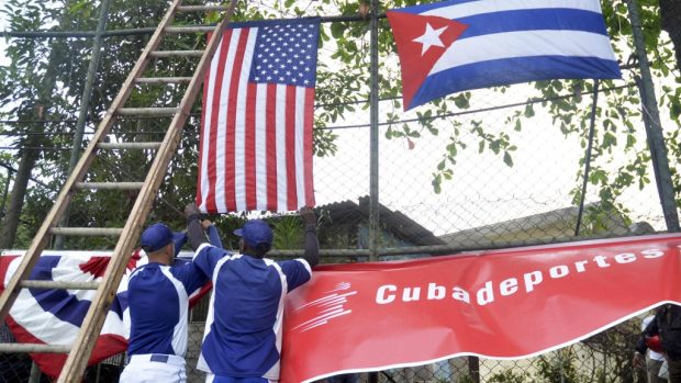 Příprava v Havaně na baseballové utkání USA-Kuba