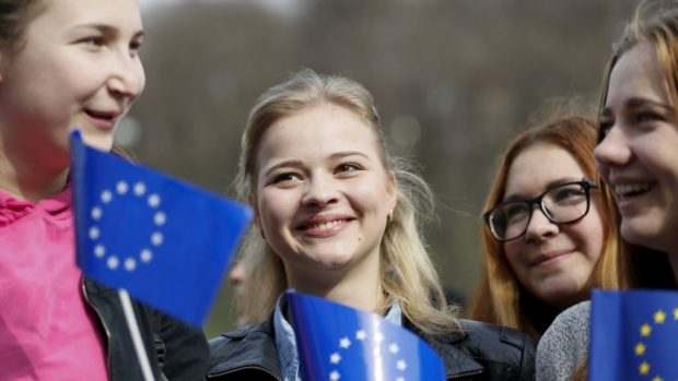 Ukrajinští studenti na akci v Kyjevě podpořili dohodu o přidružení země k EU