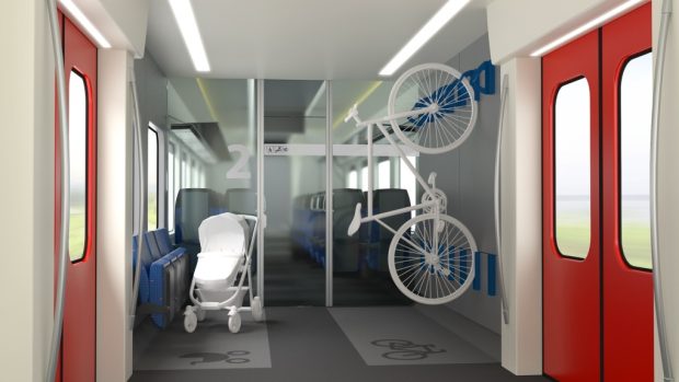 Vizualizace interiéru nových vlaků Českých drah