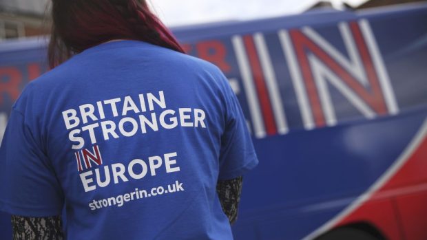 Kampaň „Brighter Future In“ na podporu setrvání Británie v EU