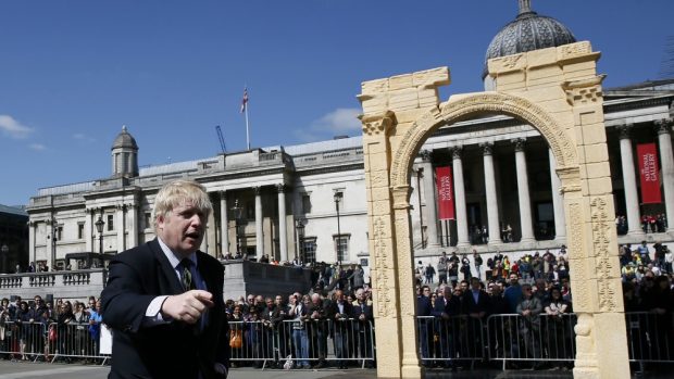 Londýnský starosta Boris Johnson ocenil zhotovení kopie vítězného oblouku