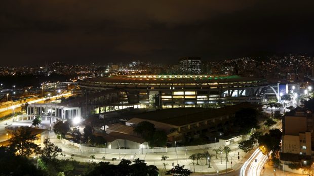 Slavnostní nasvícení stadionu Maracanã 100 dní před zahájením LOH