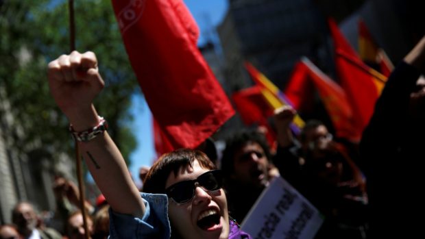 Ve Španělsku se protestovalo proti vysoké nezaměstnanosti, která je nejvyšší u mladých lidí