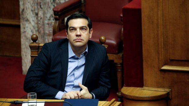 Řecký premiér Alexis Tsipras v parlamentu