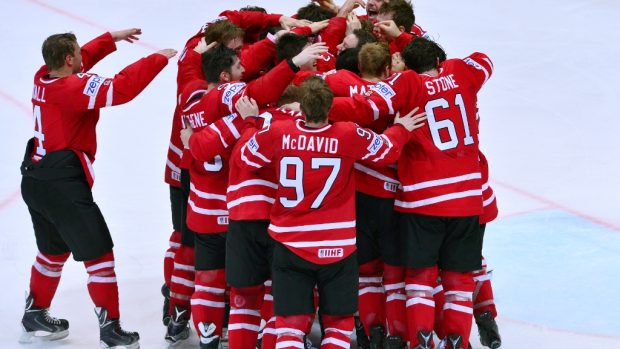 Kanadská radost po finálovém zápase mistrovství světa