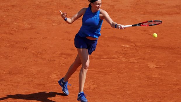 Tenistka Petra Kvitová v zápase druhého kola French Open
