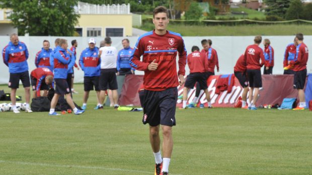 Útočník Patrik Schick na tréninku reprezentace v rakouském Kranzachu (31. května)