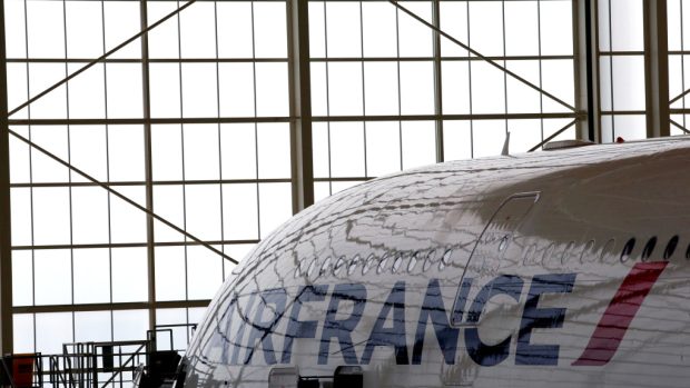 Některá letadla společnosti Air France zůstala v hangáru