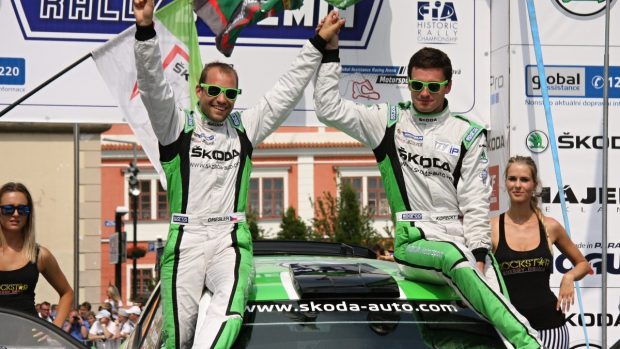 Posádka továrního týmu ŠKODA Motorsport - Pavel Dresler a Jan Kopecký