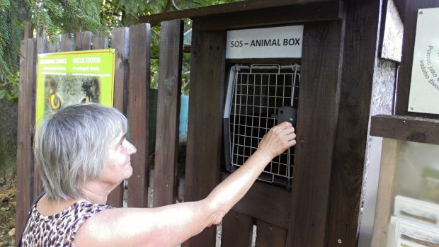 Záchranný SOS animal box v záchranné stanici pro zvířata v Bublavě na Sokolovsku