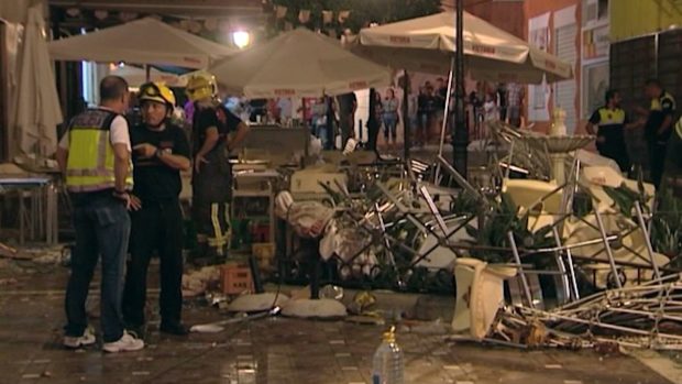 Výbuch plynové láhve v kavárně ve španělském městě Vélez-Málaga zranil desítky lidí