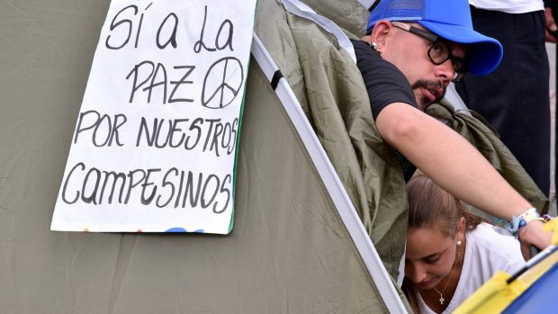 &quot;Ano míru&quot; - demonstrace na podporu mírové dohody mezi Bogotou a FARC.